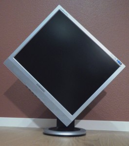 Samsung Syncmaster 913TM with its unique swiveling stand 