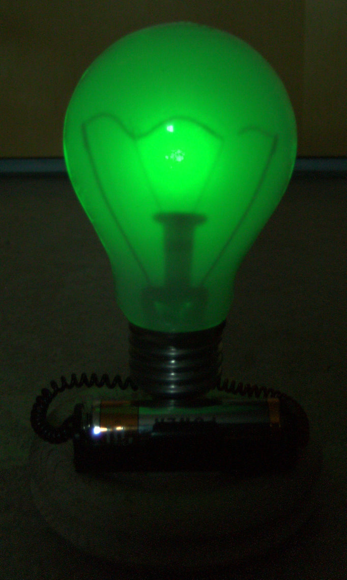 glowing broken incandescent lamp