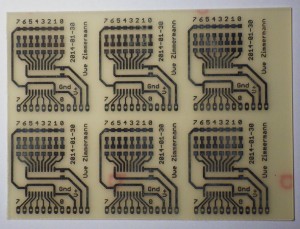 6 of the 8 breakout boards of the first batch.