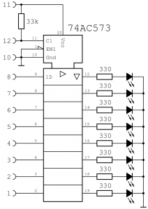 The schematics of the circuit.