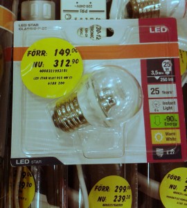 Sonderangebot für LEDs bei Bauhaus: der neue Preis ist mehr als doppelt so hoch, wie der ursprüngliche!