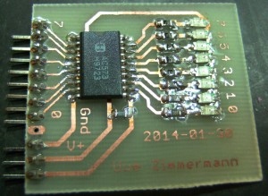 Soldering SMD by hand: Now the LEDs are in the right orientation.