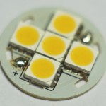The top board with 5 LEDs from the front.