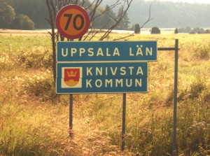 Leaving Uppsala county, Knivsta municipality.