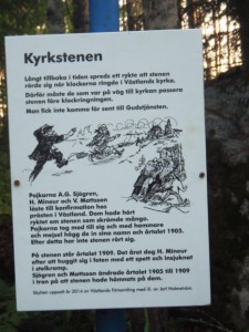 Information sign about the church stone.
