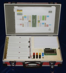 The briefcase now with increased breadboard area.