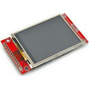 240x320 pixel TFT display with integrated resistive touch controller.