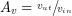 A_v=\sfrac{v_{ut}}{v_{in}}